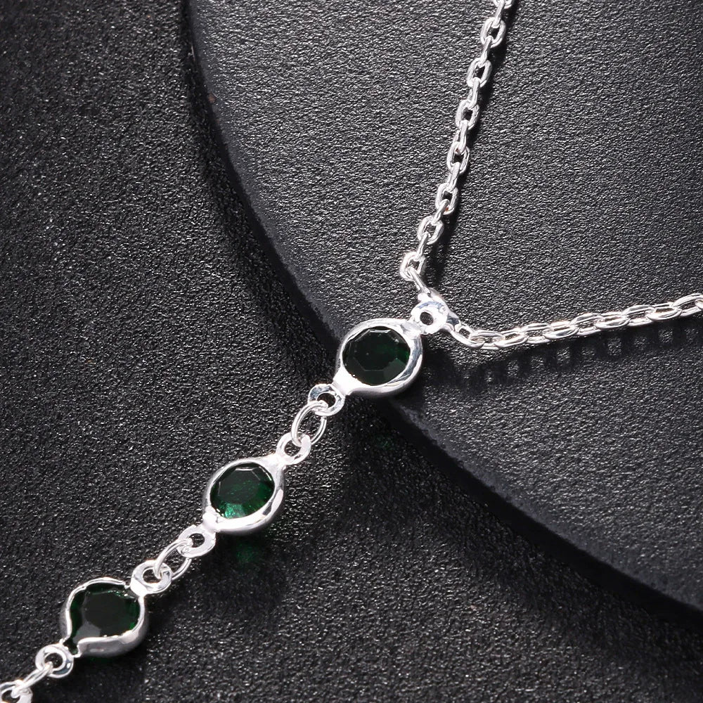 Mesh Finger Bracelet Adorned with Sparkling Rhinestones